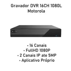 DVR Hibrido Motorola 16 Canais FullHD 5x1 TVI / CVI / AHD / CVBS