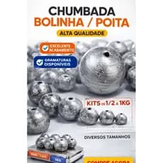 Chumbada Bolinha / Chumbada de Poita – Alta Qualidade para Pesca Profissional