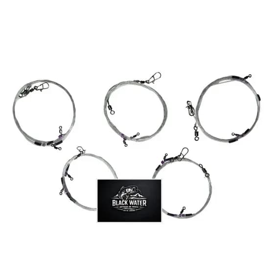 Kit 10 Chicotes de Pesca para 2 Pernadas com Destorcedor - Montagem Para Praia, Costão e Surfcasting -Promoção