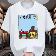 Camiseta Streetwear Estampado Vivendo Camisa 100% Algodão Praia Verão Brasilidades