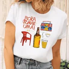 Camiseta Unisex Tee Shirt Bora Tomar Uma Beer Brasilidades 100% Algodão P M G GG