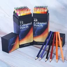 Conjunto De Lápis De Cor De Madeira 24/36/48/72 , Materiais De Arte Vibrantes Para Colorir , Desenho , Escrita , Papelar