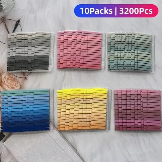10 Pacotes 3200 Peças Índice Colorido Transparente Blocos De Notas Criativos Escritório Escola Papelaria Adesivos Autoad