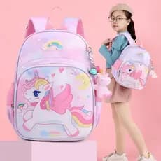 Novo Unicórnio Mochila Para Meninas Dos Desenhos Animados Rosa Princesa Sacos De Escola Crianças Mochilas Jardim De Infâ