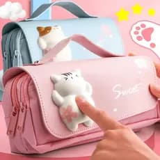 Bonito Descompressão Lápis Caso Grande Capacidade Saco De Armazenamento De Volta Às Aulas Material Kawaii Coreano Papela