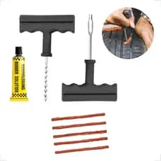 Kit Jogo Viagem Conserto Reparo Remendo Pneu 8 Peças