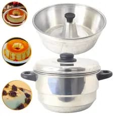 Forma Para Pudim Grande 2 Receitas Em Alumínio Banho Maria