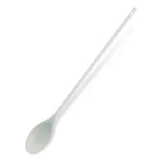 Colher Nylon 50cm Resistente Calor Cozinha Industrial Grande Cabo Branco