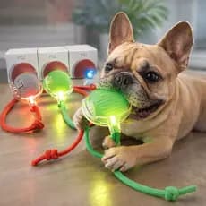 Brinquedos Para Gatos E Cachorro Bola De Rolamento Automática Cauda Falsa Recarregável Elétrico
