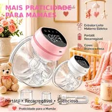 Extrator de Leite Materno Elétrico Portátil Recarregável USB Sem Fio Silencioso