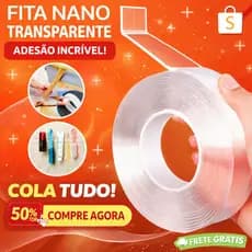 Fita Dupla 3M Extra Forte Transparente Silicone Mágica Adsiva Cola em Móveis Parede e portas