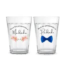 1 Copo Americano 190ml Vidro Personalizado Padrinho Madrinha Convite Casamento Batizado Dindo Dinda