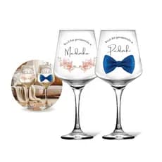 2 Taças Vidro Padrinho Madrinha Lembrancinha Presente Casamento Batizado Consagração