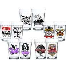 2 Copos Americano Estampa Guns N’ Roses Iron Maiden Metallica System of a Down  Black Sabbath Rock