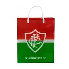 SACOLA PARA PRESENTE FLUMINENSE OFICIAL DO CLUBE 33X9X27 TRICOLOR