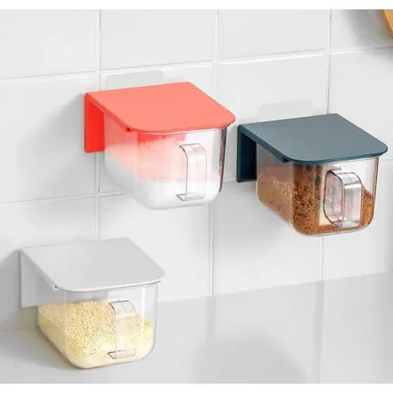 Porta Condimentos Temperos Multifuncional 400ML Com Suporte Parede Cozinha