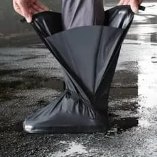 Bota Impermeável Capa De Chuva Tênis Cano Alto Unissex Antiderrapante Moto Motoqueiro