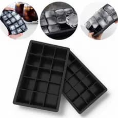 Forma Gelo Silicone 15 Cubos Gelão Forminha Bandeja Flexivel Bebidas Temperos Chocolate Doces
