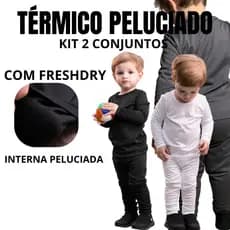 Kit 2 Conjuntos Térmicos Infantil e Juvenil Unissex