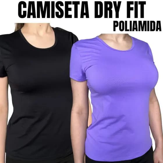 Camiseta Feminina Dry Fit Poliamida Baby look Academia Esportivo Fitness conforto