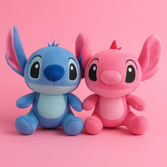 KIT CASAL 30CM e KIT 1 Stitch e Angel pelúcia boneco brinquedo urso pelucia grande stitich ursinho