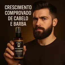 Tônico Capilar 15% Anti Queda Serum de Crescimento Poderoso Barba Cabelo Sobrancelha Bigode Kit c