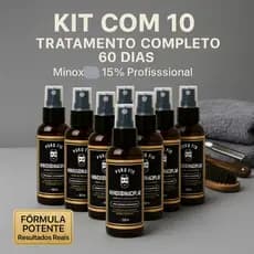KIT com 5 e 10 Tônico Capilar 15% Anti Queda Crescimento Poderoso Barba Cabelo Sobrancelha Bigode f