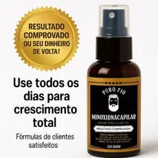 Tônico Capilar 15% Anti Queda Serum de Crescimento Poderoso Barba Cabelo Sobrancelha Bigode Kit o