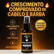 Tônico Capilar 15% Anti Queda Serum de Crescimento Poderoso Barba Cabelo Sobrancelha Bigode Kit q