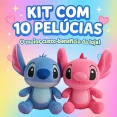 KIT 5 CASAL 30CM Lilo Stitch E Angel pelúcia boneco brinquedo urso de pelucia grande stitich ursinho