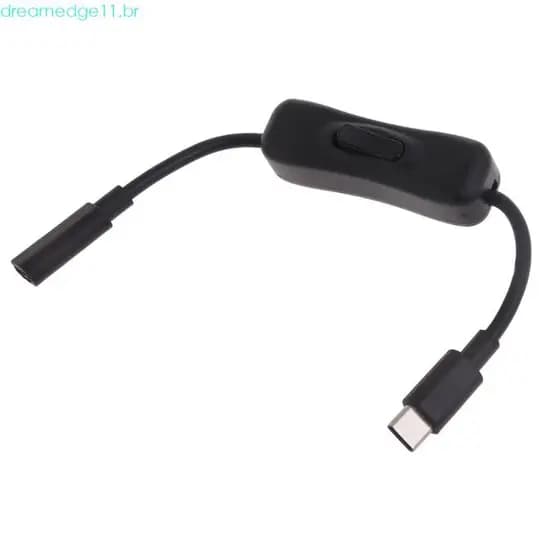 USB C Male to Female Extension Cable with Inlines Power Switches for 4