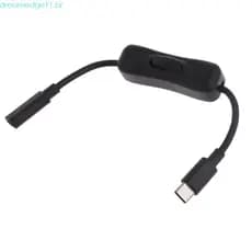 USB C Male to Female Extension Cable with Inlines Power Switches for 4