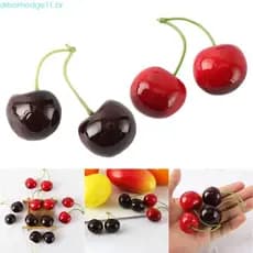 dreamedge11 10 Pares Decorações Cereja Artificial , Cerejas Falsas , Modelo Frutas Para Quarto