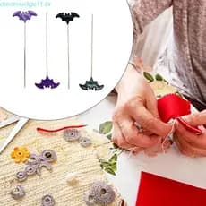 dreamedge11 50 100 Peças Alfinetes Costura Morcego Halloween Para Costureira Ferramenta Patchwork Bordado