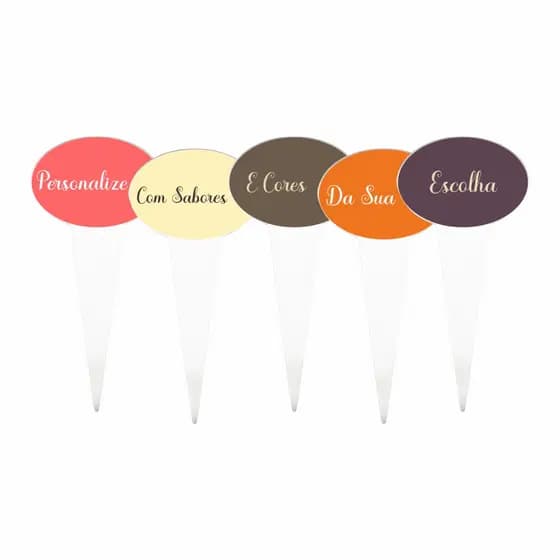 Placa Acrílico Personalizada Sabor Gelato Sorvete Açaí 24 Un