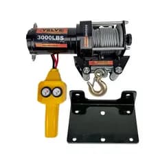 Guincho Elétrico 12v 3000lbs 1360kg com placa de fixação VELVE GV3000P