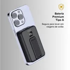 Carregador Portátil Power Bank Magsafe i2GO 10000mAh Carrega Por Indução Sem Fio Magnético