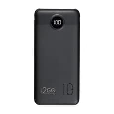 Carregador Portatil Power Bank Turbo i2GO 10000mAh 20W Com Diplay 1 USB-C e 2 USB-A