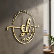 Logo Personalizada em Acrílico Espelho Decorativo - Letreiro - Logomarca - Logotipo - Letras