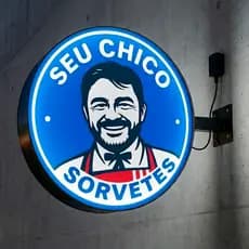 Luminoso Redondo 60cm 2 Faces Fachada Loja Comércio Painel Bandeira Backlight Pirulito LED