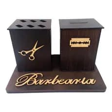 Descarte Para Laminas Navalha De Barbearias + Porta Tesouras