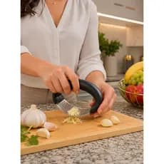 Triturador Amassador de Alho Inox Manual Profissional Cozinha Gourmet