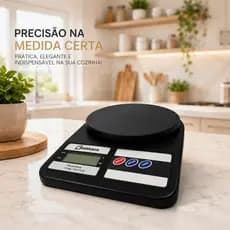 Balança de cozinha Digital 10kg Black Belakaza BK7456 Alta Precisão à Pilha não inclusa