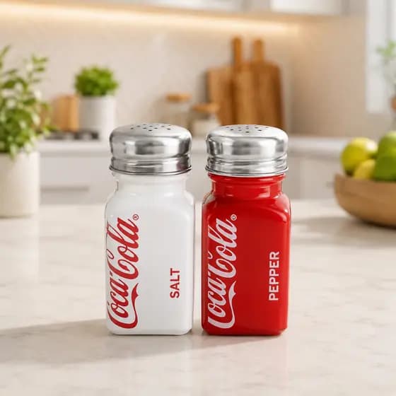 Conjunto de Saleiro e Pimenteiro Coca-Cola Hauskraft 80 ml cada