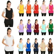 10 Avental Bata Jaleco Uniforme Feminino frente e costas com dois bolsos