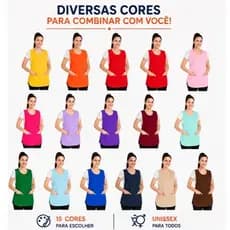 2 Avental Bata Jaleco Uniforme Feminino frente e costas com dois bolsos Professora