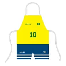 Avental do Brasil Copa do Mundo Jogador Cozinha Churrasco Divertido