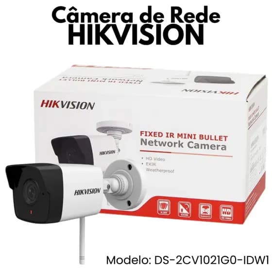 Câmera de Rede Wi-fi / 2MP / IP66 Hikvision DS-2CV1021G0-IDW1 Network Camera