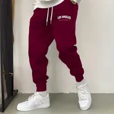 Calça Moletom Los Angeles Premium California Moda Unissex Confortável Estilo Algodão Flanelado