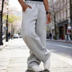 Calça Weed Bagy Esportiva Estilo Americano Barra Larga Oversized Unissex Promoção